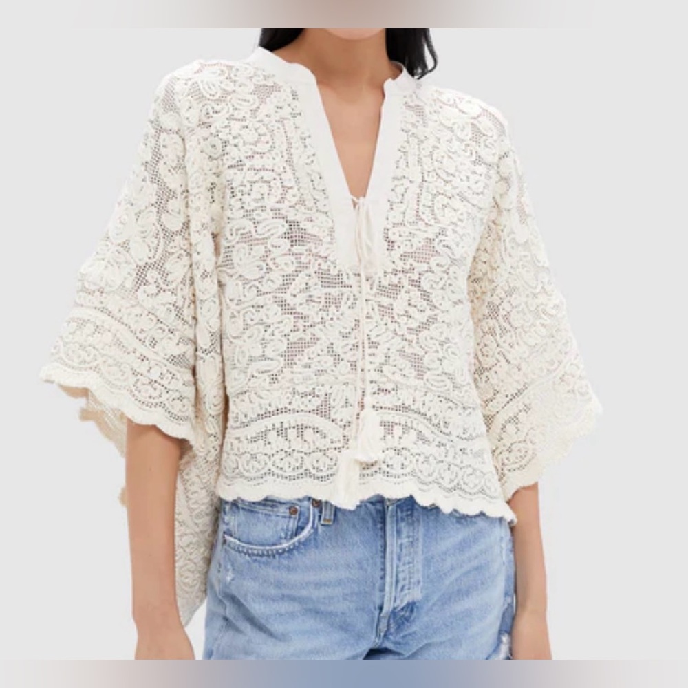 Tuckernuck Ivory Lace Apollo Blouse
